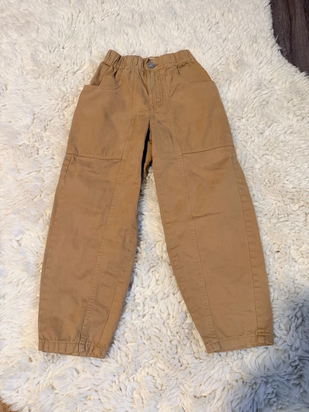 Zara girls size 9 khaki barrel pants